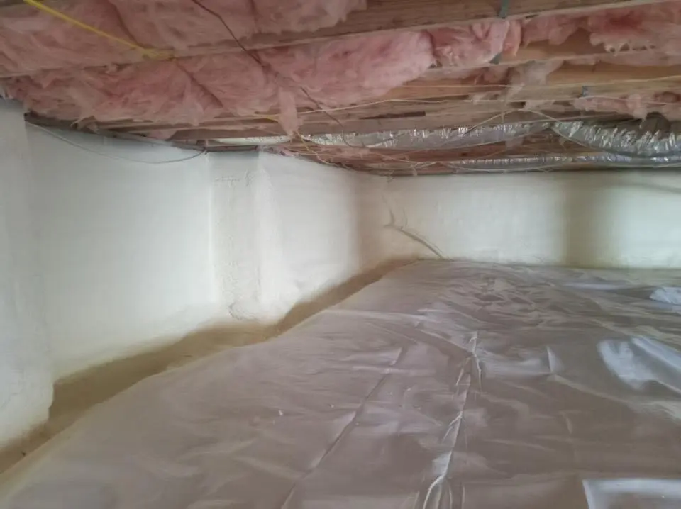 Crawl space encapsulation with closed-cell spray foam for Attic Insulation in West Rancho Dominguez